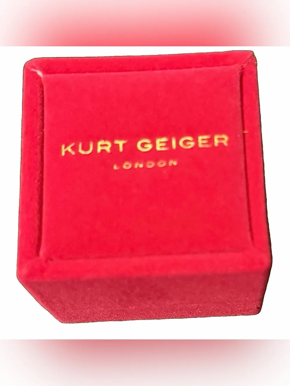Kurt Geiger Gold-Tone Heart Ring with Blue Pink Yellow Crystals